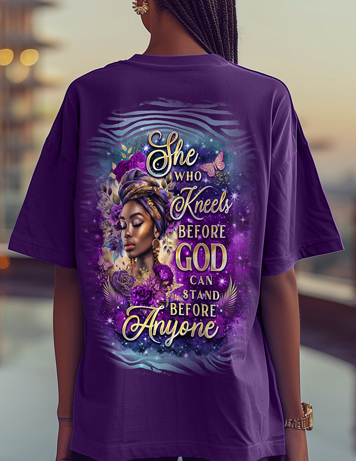 She Kneels Before God Majestic Tee