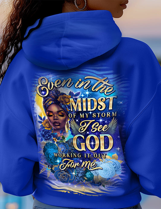 Even In The Midst Royal Hoodie