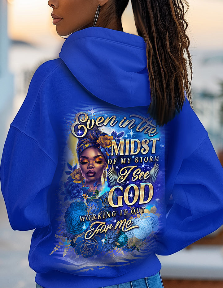 Even In The Midst Royal Hoodie