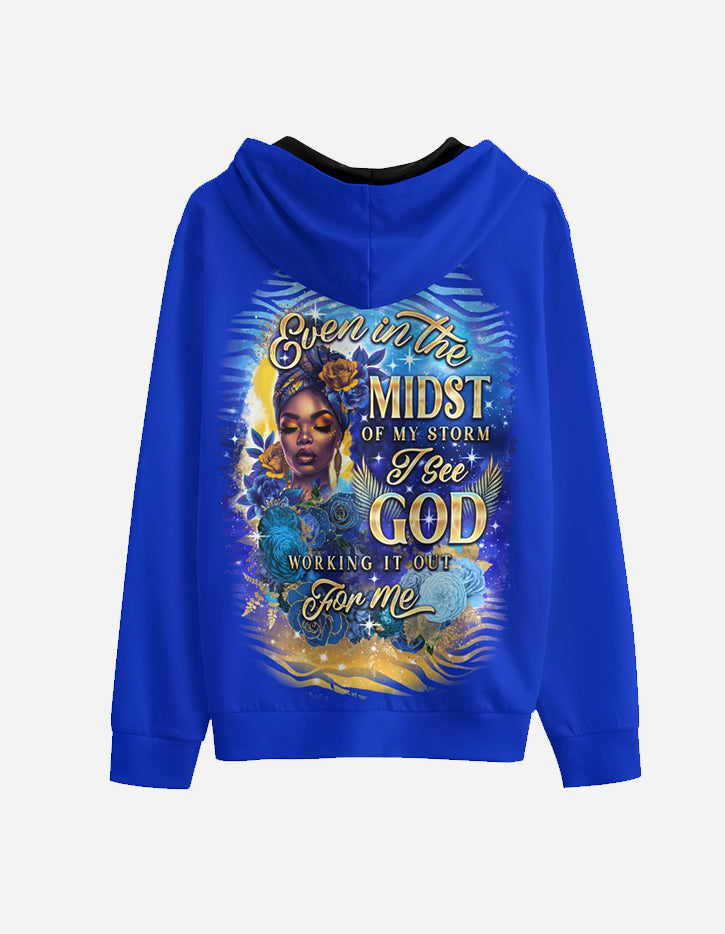 Even In The Midst Royal Hoodie