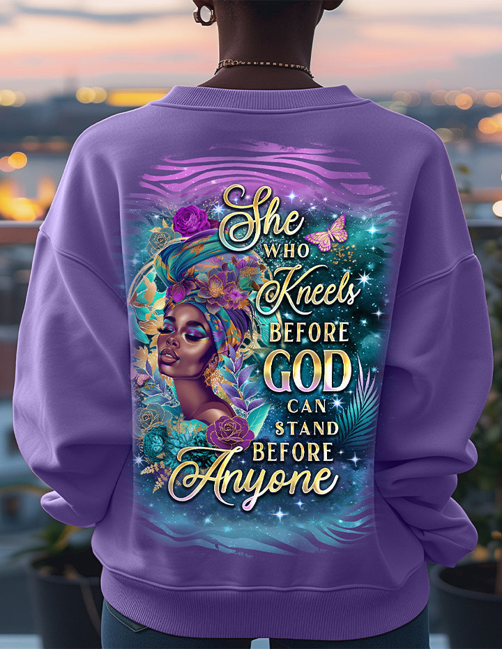 She Kneels Before God Fierce Crewneck