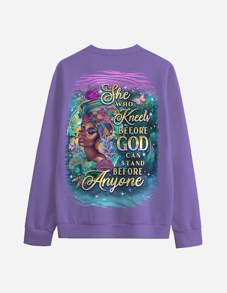 She Kneels Before God Fierce Crewneck